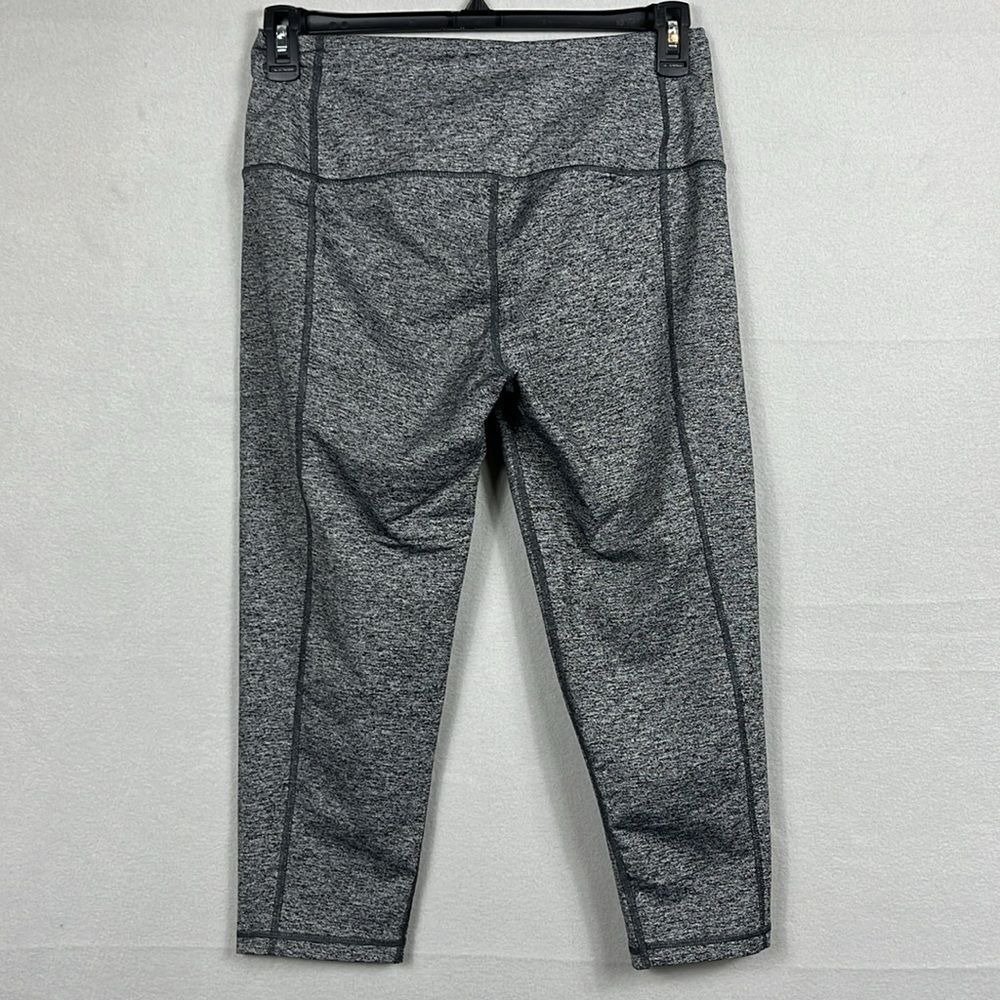 Victorias Secret Sport Cropped Leggings Womens Size Large Grey Drawstring Pocket - Picture 2 of 8